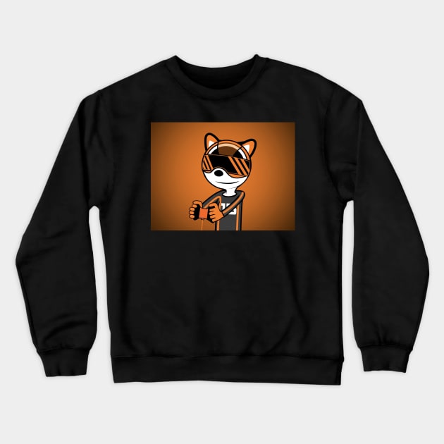 Strattzr Gamer Fox Crewneck Sweatshirt by MOULE